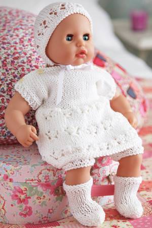Baby Doll Clothes Set Knitting Pattern