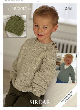 Sweaters and Slipover in Sirdar Snuggly DK (2062) | The Knitting Network