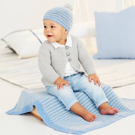 Cardigan, Blanket and Hat in Stylecraft Bambino DK (9530)