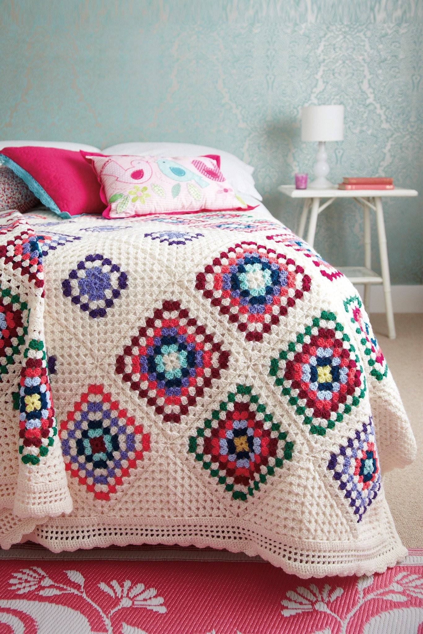 Granny Square Blanket Crochet Pattern The Knitting Network