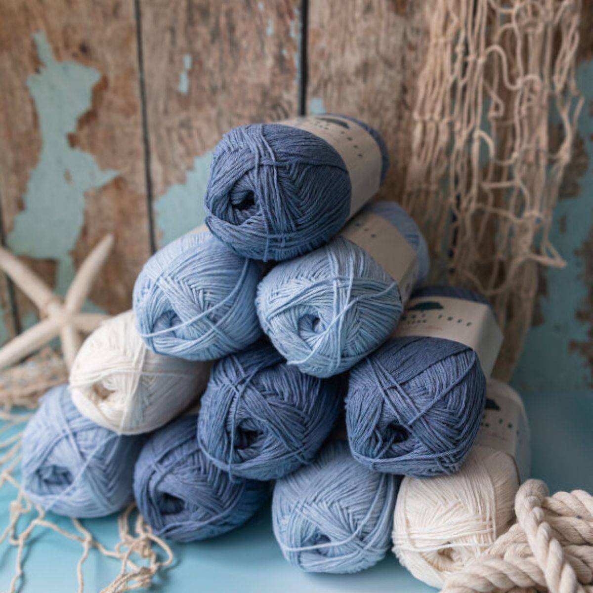 Walnut Tree Yarn Kind Cotton Colour Pack - Down By The Sea