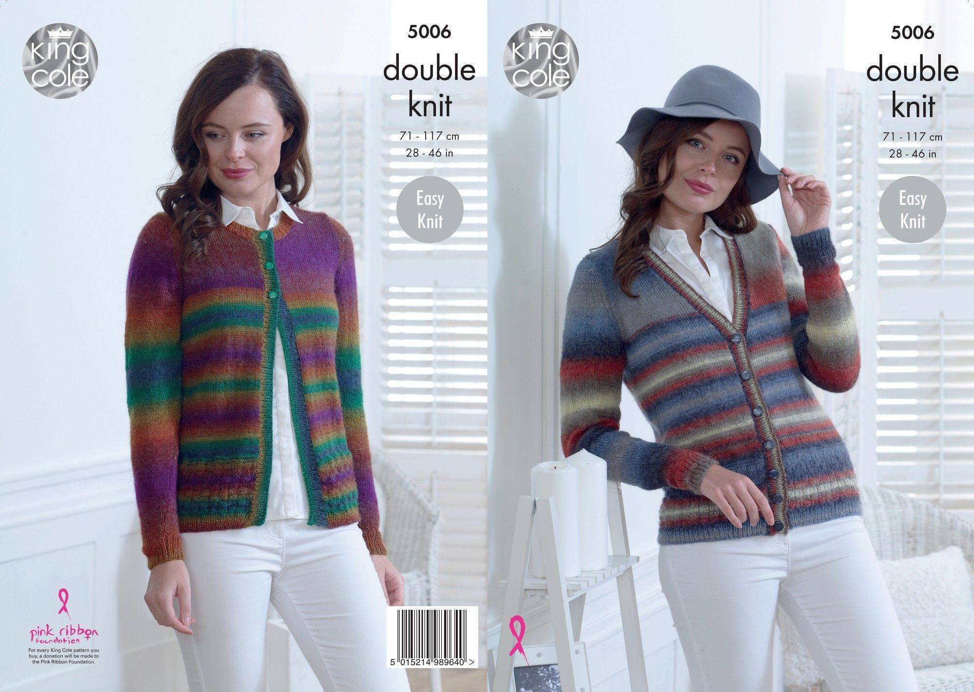 Cardigans in King Cole Riot DK (5006) | The Knitting Network