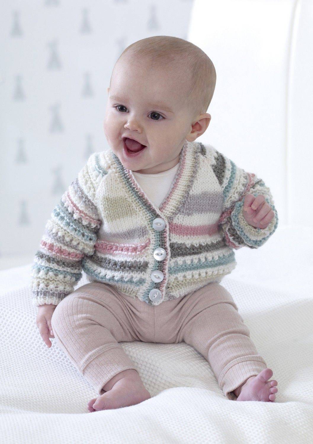 Cardigans and Blanket in King Cole Candystripe DK (5070) | The Knitting ...