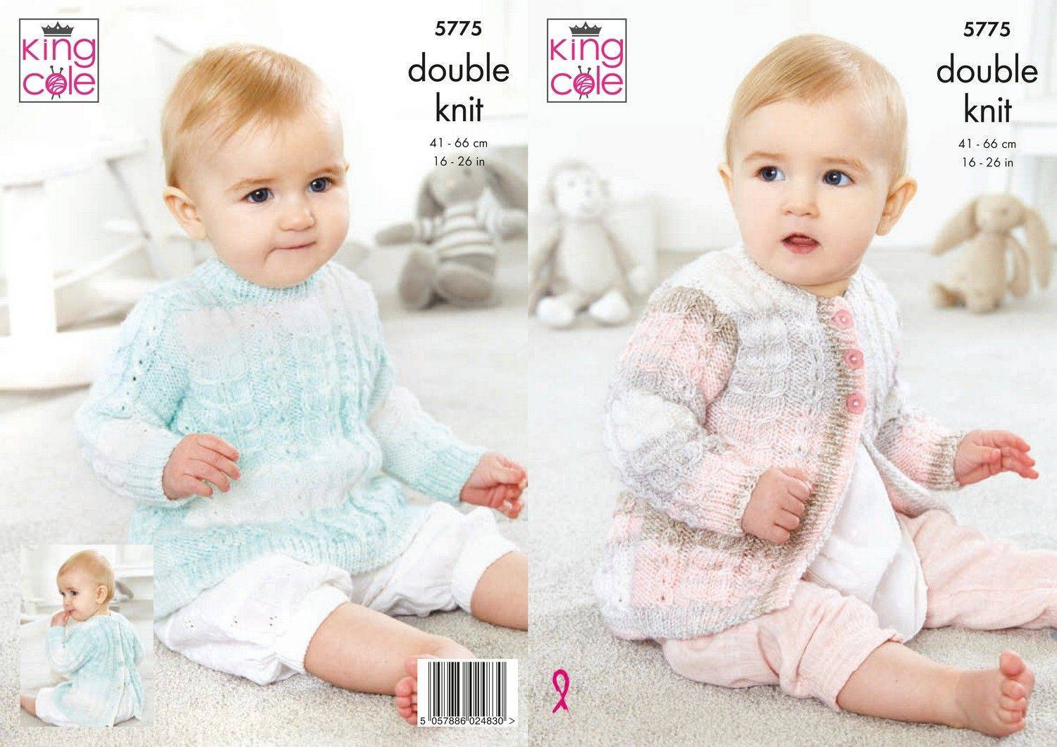 Cardigan and Tunic in King Cole Baby Pure DK (5775) | The Knitting Network