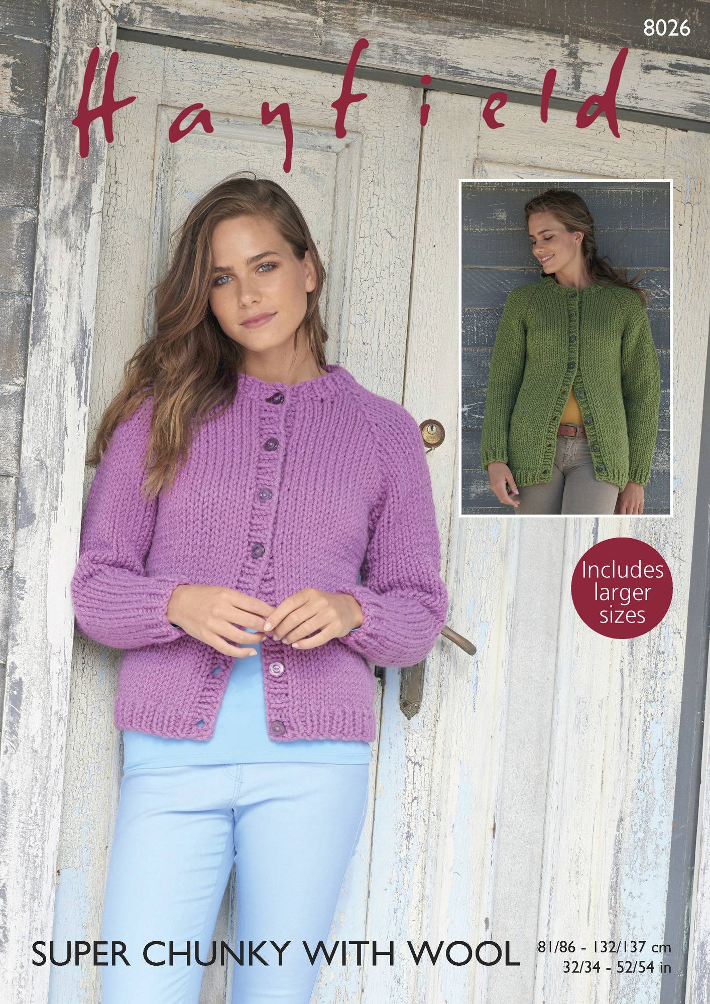 Women's Cardigan in Hayfield Super Chunky with Wool (8026) | The ...