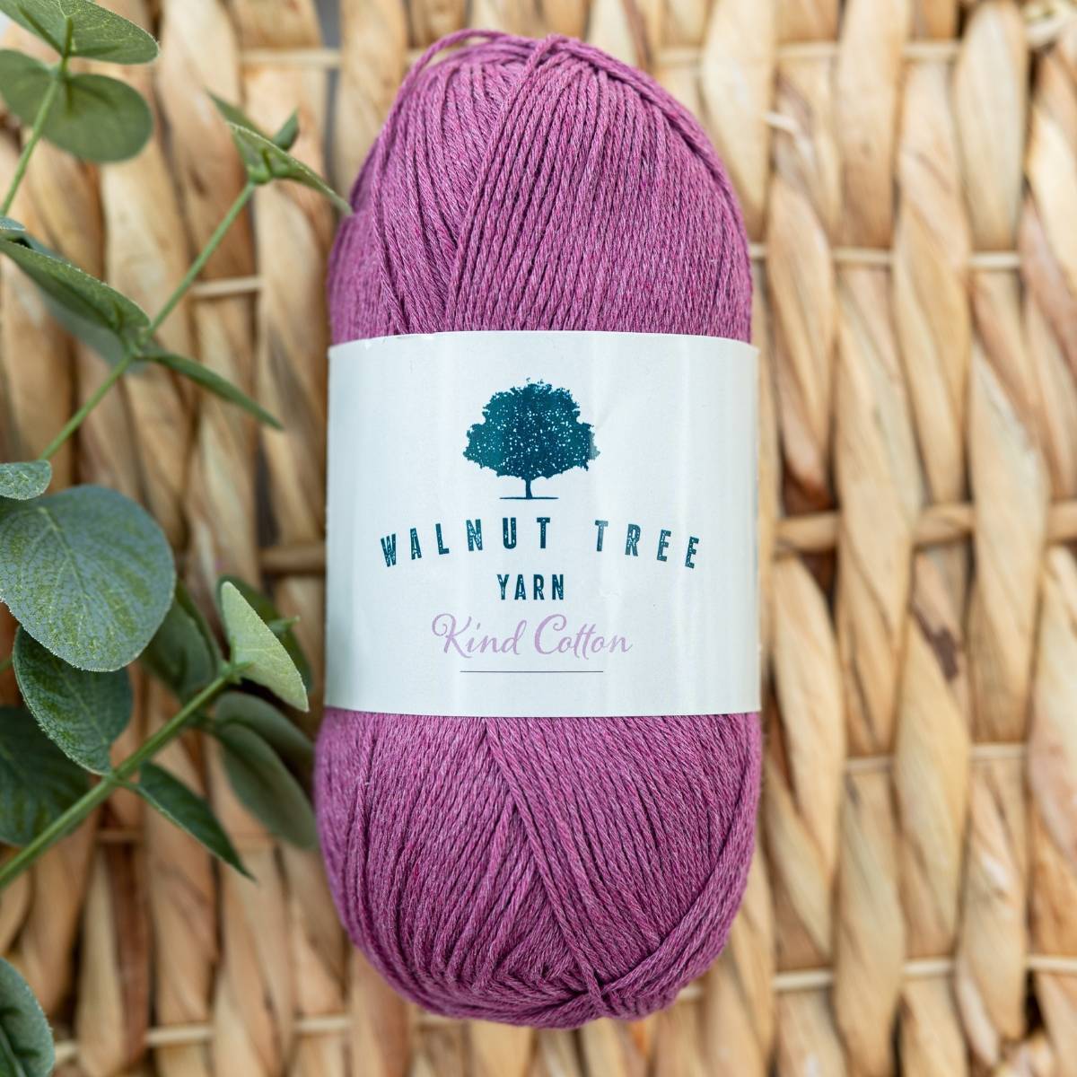 Walnut Tree Yarn Kind Cotton - Berry (004) | The Knitting Network