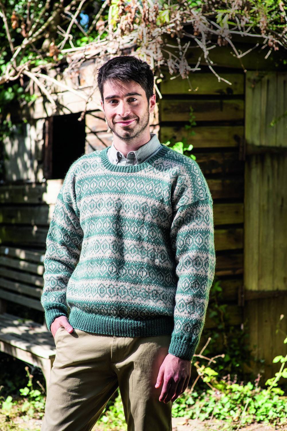 Men's Aran Sweater Knitting Pattern - Handy Little Me