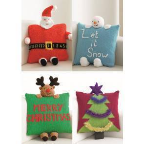 Christmas Novelty Cushions in King Cole DK and Chunky (4111)