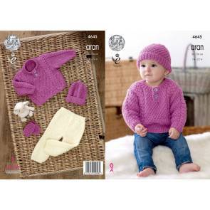 Sweater, Trousers, Hat and Mittens in King Cole Comfort Aran (4645)