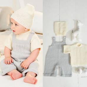 T-Shirt, Dungarees and Hat in Stylecraft Bambino DK (9498)