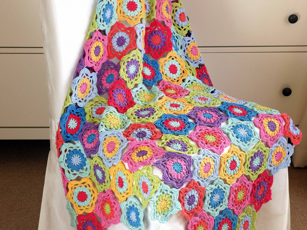 London Kaye Easter Flower Crochet Throw 2024 Blanket