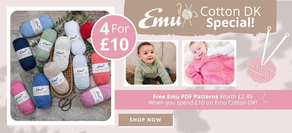 4 for £10 Emu Cotton DK